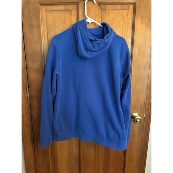 Nike Blue Hooded Sweatshirt Size Large - 81% Cotton 19% Polyester - Picture 2 of 3
